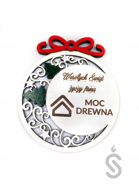 Bombka Firmowa personalizowana Efekt 3D warstwowa Bombka Firmowa personalizowana Efekt 3D warstwowa