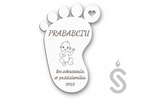 MAGNES dla Prababci Baby Shower Chrzest Narodziny