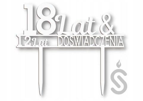 Topper urodziny 18+ 32 42 52 62 72 personalizowany Topper urodziny 18+ 32 42 52 62 72 personalizowany