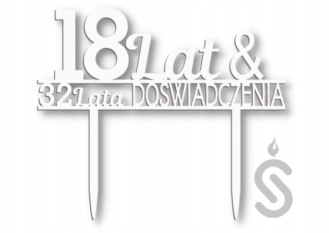 Topper urodziny 18+ 32 42 52 62 72 personalizowany Topper urodziny 18+ 32 42 52 62 72 personalizowany