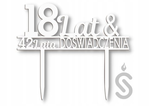 Topper urodziny 18+ 32 42 52 62 72 personalizowany Topper urodziny 18+ 32 42 52 62 72 personalizowany