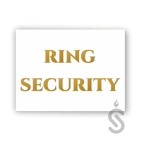 Ring Security - Tablica weselna