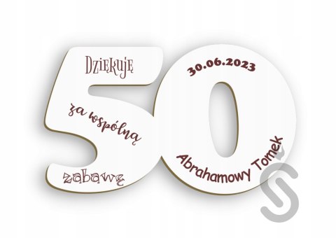 MAGNES dla gości 50 urodziny PERSONALIZOWANY