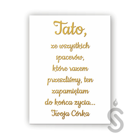 Tato ze wszystkich spacerów jakie razem przeszliśmy ten zapamiętam na zawsze Twoja córka PIONOWA - Tablica weselna Tato ze wszystkich spacerów jakie razem przeszliśmy ten zapamiętam na zawsze Twoja córka PIONOWA - Tablica weselna