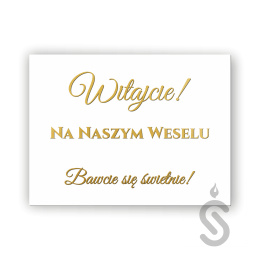 Witajcie na naszym weselu - Bawcie się świetnie! - Tablica powitalna