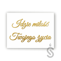 Idzie miłość Twojego życia - Tablica weselna