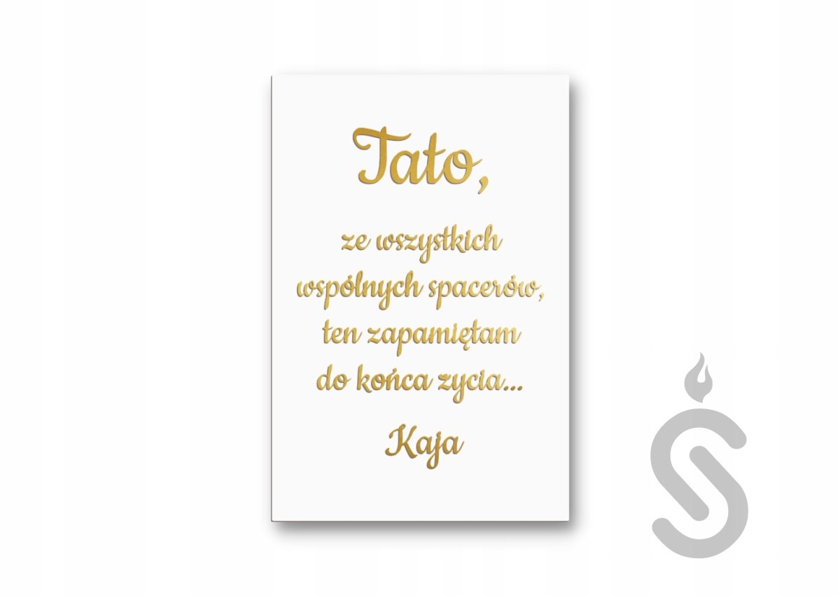Tablica weselna pionowa Tato... personalizowana