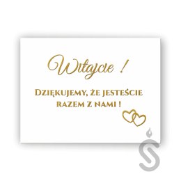 Hurt - Witajcie Dziękujemy, że jesteście razem z nami - Tablica weselna