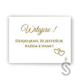 Witajcie Dziękujemy, że jesteście razem z nami - Tablica powitalna