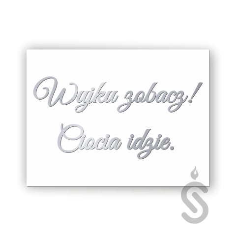 Wujku zobacz! Ciocia idzie - Tablica weselna Wujku zobacz! Ciocia idzie - Tablica weselna