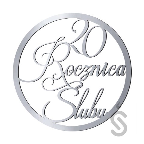 20 Rocznica Ślubu - Dekoracyjna obręcz ślubna / weselna