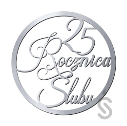 25 Rocznica Ślubu - Dekoracyjna obręcz ślubna / weselna