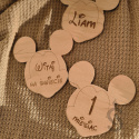 Drewniana tabliczka do zdjęć Myszka Miki