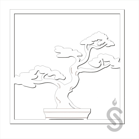 Bonsai kwadrat - Baza pod Chrobotek Bonsai kwadrat - Baza pod Chrobotek