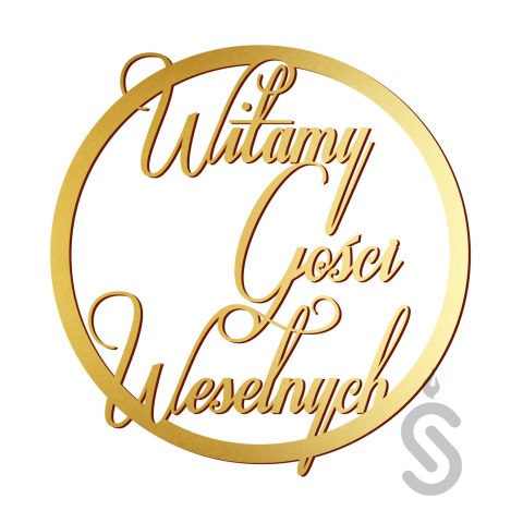 Witamy Gości Weselnych - Dekoracyjna obręcz ślubna / weselna Witamy Gości Weselnych - Dekoracyjna obręcz ślubna / weselna