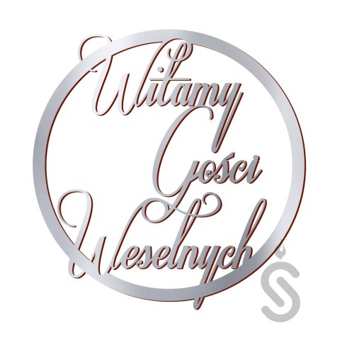 Witamy Gości Weselnych - Dekoracyjna obręcz ślubna / weselna Witamy Gości Weselnych - Dekoracyjna obręcz ślubna / weselna