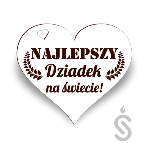 Najlepszy Dziadek na świecie serce - Napis Dekoracyjny Najlepszy Dziadek na świecie serce - Napis Dekoracyjny