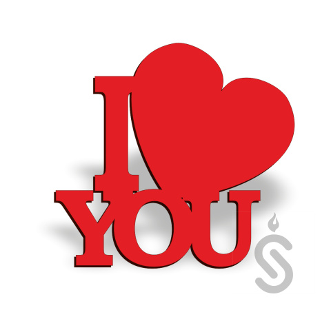 I Love You - Napis Dekoracyjny I Love You - Napis Dekoracyjny