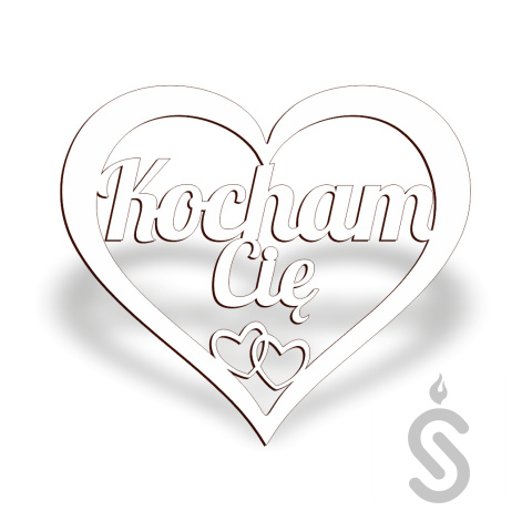 Kocham Cię serce - Napis Dekoracyjny Kocham Cię serce - Napis Dekoracyjny
