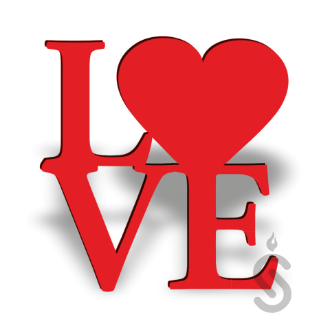 Love v2 - Napis Dekoracyjny Love v2 - Napis Dekoracyjny