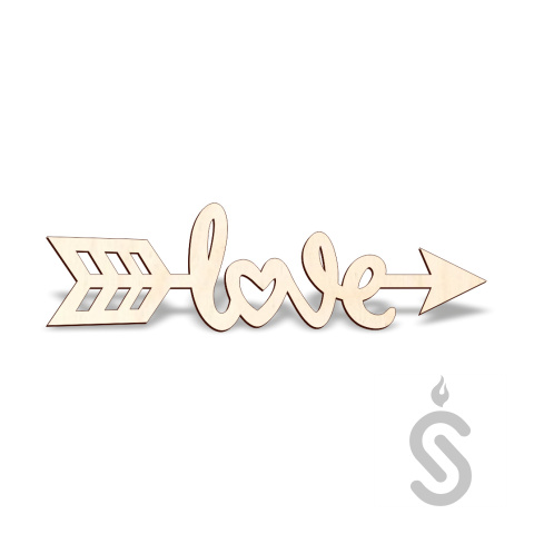 Love strzałka - Napis Dekoracyjny Love strzałka - Napis Dekoracyjny