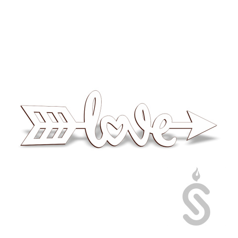 Love strzałka - Napis Dekoracyjny Love strzałka - Napis Dekoracyjny