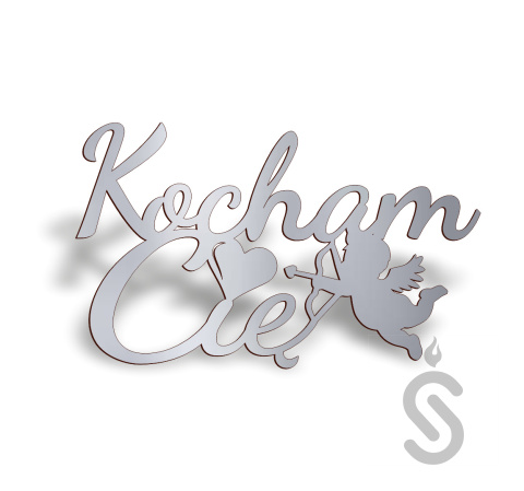 Kocham Cię z Amorkiem v2 - Napis Dekoracyjny Kocham Cię z Amorkiem v2 - Napis Dekoracyjny