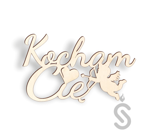 Kocham Cię z Amorkiem v2 - Napis Dekoracyjny Kocham Cię z Amorkiem v2 - Napis Dekoracyjny