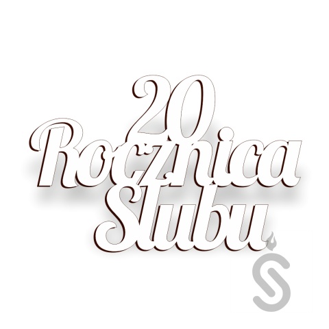 20 Rocznica Ślubu - Napis Dekoracyjny 20 Rocznica Ślubu - Napis Dekoracyjny
