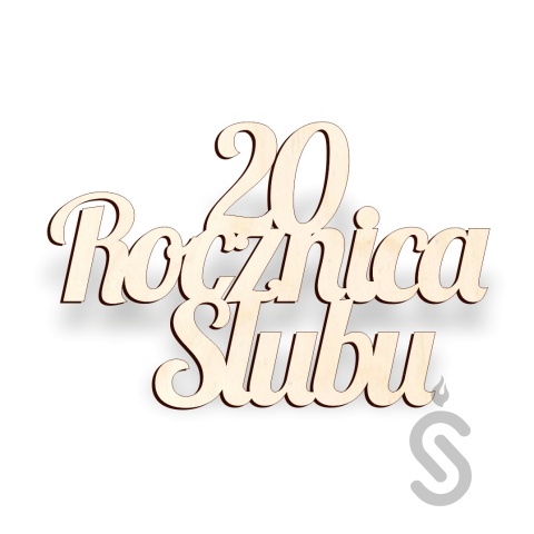 20 Rocznica Ślubu - Napis Dekoracyjny 20 Rocznica Ślubu - Napis Dekoracyjny