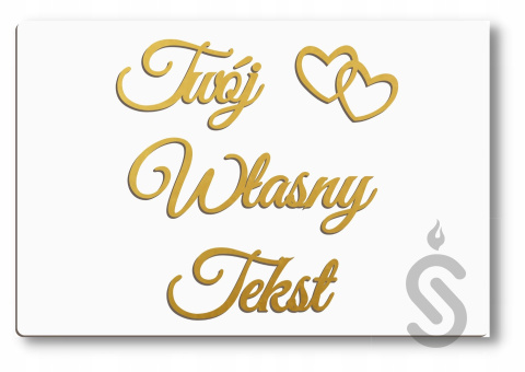 Twój Własny Tekst - 60x40cm lub 80x60cm - Personalizacja - Tablica weselna