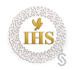 IHS Mandala Złote napisy - obręcz dekoracyjna