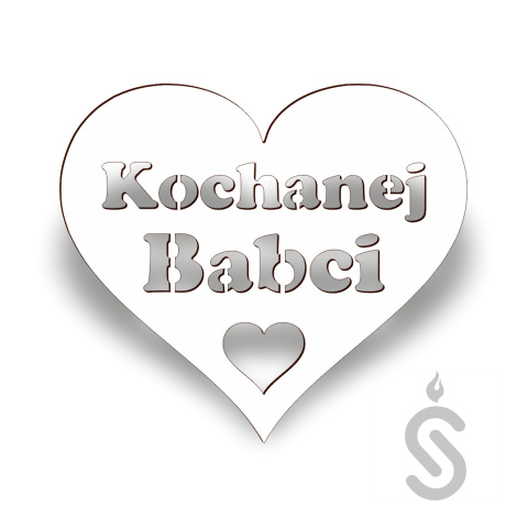 Kochanej Babci serce - Napis Dekoracyjny Kochanej Babci serce - Napis Dekoracyjny