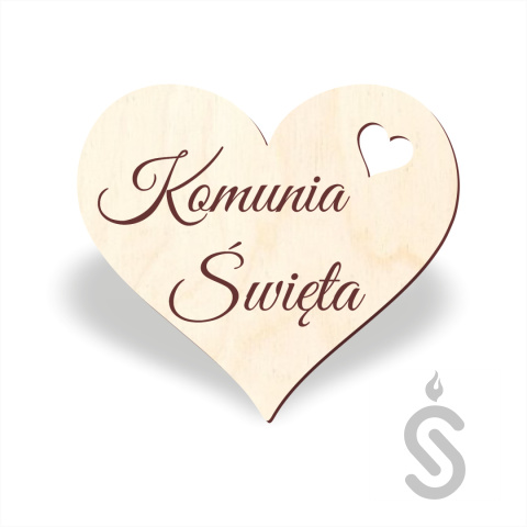 Komunia Święta serce - Napis dekoracyjny