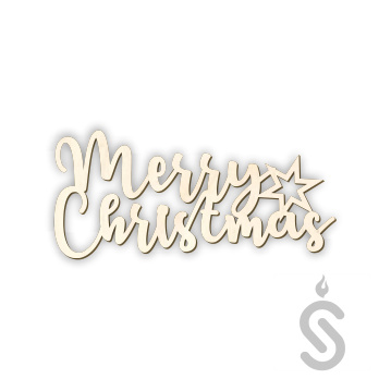 Merry Christmas z gwiazdką - Napis dekoracyjny Merry Christmas z gwiazdką - Napis dekoracyjny