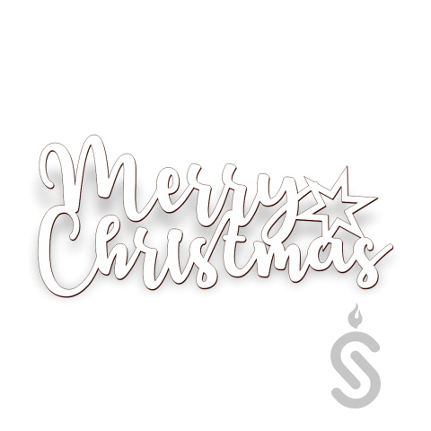 Merry Christmas z gwiazdką - Napis dekoracyjny Merry Christmas z gwiazdką - Napis dekoracyjny