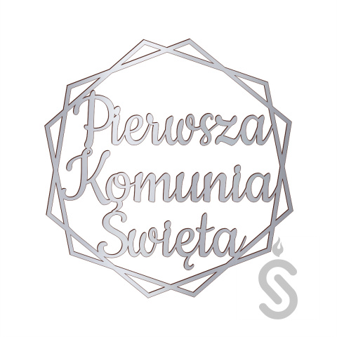 Pierwsza Komunia Święta Hexagon - obręcz dekoracyjna