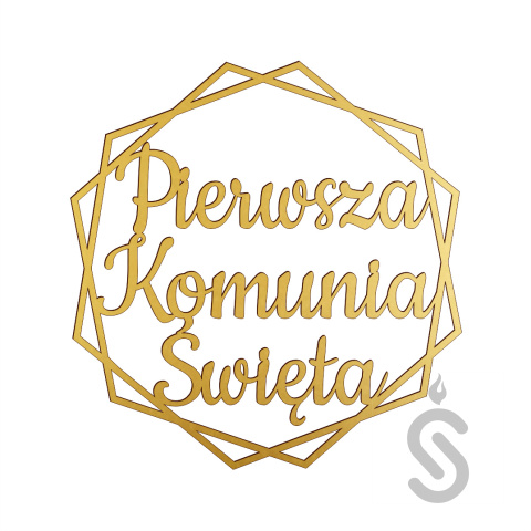 Pierwsza Komunia Święta Hexagon - obręcz dekoracyjna Pierwsza Komunia Święta Hexagon - obręcz dekoracyjna