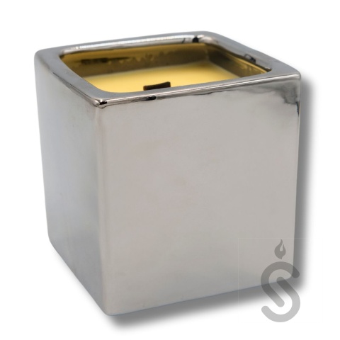 Świeca ogrodowa Cube srebrna
