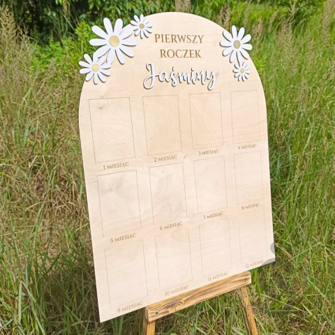 Kwiaty - Pierwszy rok życia dziecka - tablica dekoracyjna na zdjęcia Kwiaty - Pierwszy rok życia dziecka - tablica dekoracyjna na zdjęcia