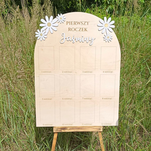 Kwiaty - Pierwszy rok życia dziecka - tablica dekoracyjna na zdjęcia Kwiaty - Pierwszy rok życia dziecka - tablica dekoracyjna na zdjęcia