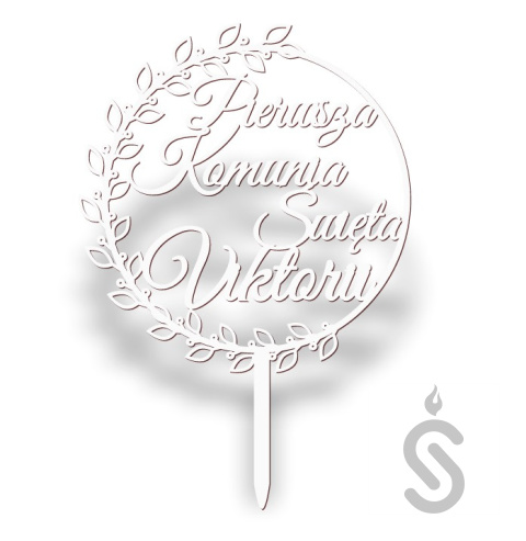 Topper imienny - Pierwsza Komunia Święta PERSONALIZACJA Topper imienny - Pierwsza Komunia Święta PERSONALIZACJA