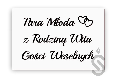 Para Młoda z Rodziną Wita Gości Weselnych - Tablica powitalna Para Młoda z Rodziną Wita Gości Weselnych - Tablica powitalna