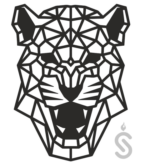 Jaguar geometryczny - Dekoracja ścienna Jaguar geometryczny - Dekoracja ścienna