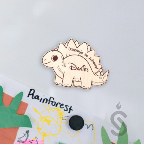 Dinozaur magnes - Podziękowania dla Gości Chrzest Święty Komunia Urodziny Dinozaur magnes - Podziękowania dla Gości Chrzest Święty Komunia Urodziny