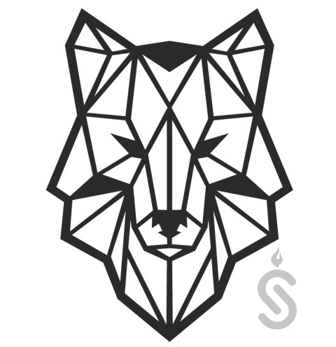 Wilk Geometryczny - Dekoracja ścienna Wilk Geometryczny - Dekoracja ścienna
